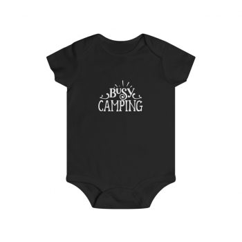 Infant Snap Tee Baby Body Suit Onesie - Busy Camping