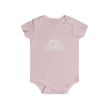 Infant Snap Tee Baby Body Suit Onesie - Busy Camping