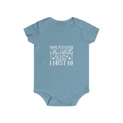 Infant Snap Tee Baby Body Suit Onesie - Mountains are Calling and I Must Go