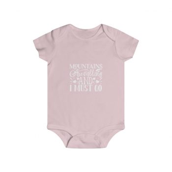 Infant Snap Tee Baby Body Suit Onesie - Mountains are Calling and I Must Go