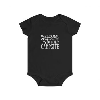 Infant Snap Tee Baby Body Suit Onesie - Welcome to Our Campsite