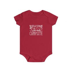 Infant Snap Tee Baby Body Suit Onesie - Welcome to Our Campsite