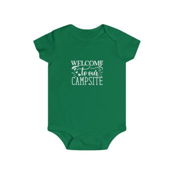 Infant Snap Tee Baby Body Suit Onesie - Welcome to Our Campsite