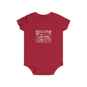 Infant Snap Tee Baby Body Suit Onesie - Welcome to Our Campsite