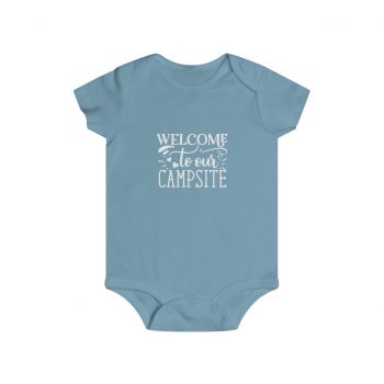 Infant Snap Tee Baby Body Suit Onesie - Welcome to Our Campsite