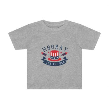 Kids Preschool T-Shirt 2T - 4T - Hooray for the USA 4th of July