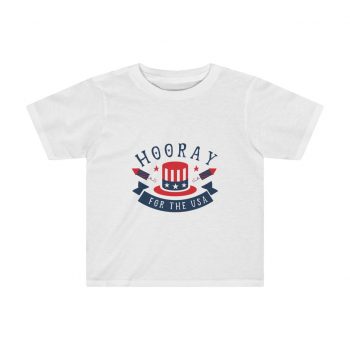 Kids Preschool T-Shirt 2T - 4T - Hooray for the USA 4th of July