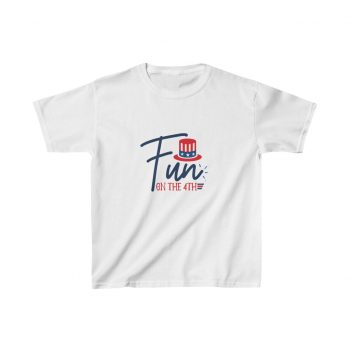 Kids T-Shirt Cotton - Fun on the 4th of July Stars Stripes Hat