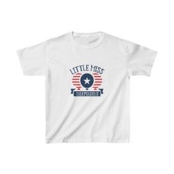 Kids T-Shirt Cotton - Little Miss Independent 4th of July