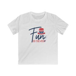 Kids T-Shirt Youth Softstyle - Fun on the 4th of July Stars Stripes Hat