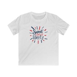 Kids T-Shirt Youth Softstyle - Sweet Land of Liberty 4th of July