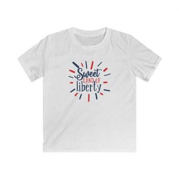 Kids T-Shirt Youth Softstyle - Sweet Land of Liberty 4th of July