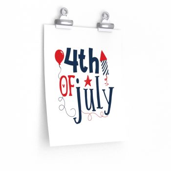 Wall Art Posters Prints - 4th of July Fireworks Balloon