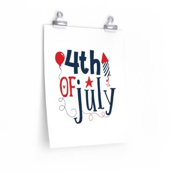 Wall Art Posters Prints - 4th of July Fireworks Balloon