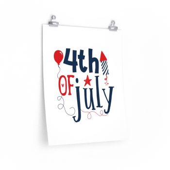 Wall Art Posters Prints - 4th of July Fireworks Balloon