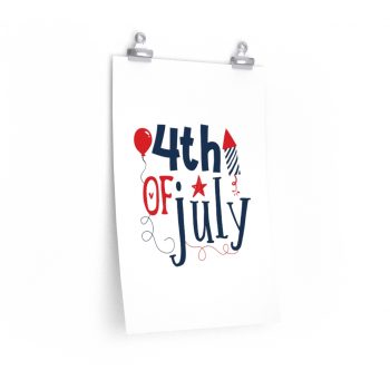 Wall Art Posters Prints - 4th of July Fireworks Balloon