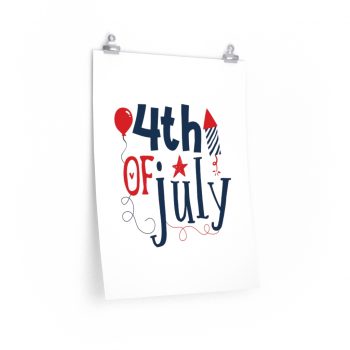 Wall Art Posters Prints - 4th of July Fireworks Balloon