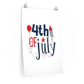 Wall Art Posters Prints - 4th of July Fireworks Balloon