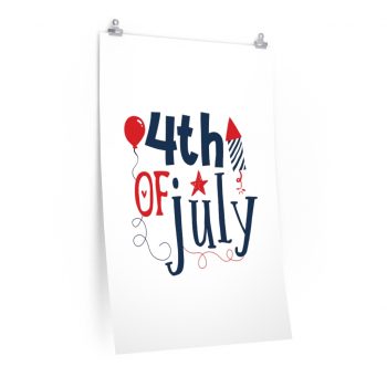 Wall Art Posters Prints - 4th of July Fireworks Balloon