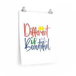 Wall Art Posters Prints - Different is Beautiful Autism