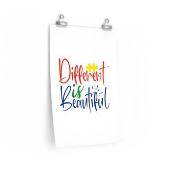 Wall Art Posters Prints - Different is Beautiful Autism