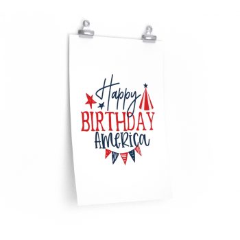 Wall Art Posters Prints - Happy Birthday America 4th of July