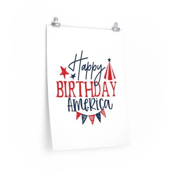 Wall Art Posters Prints - Happy Birthday America 4th of July