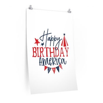 Wall Art Posters Prints - Happy Birthday America 4th of July