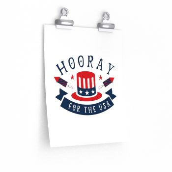 Wall Art Posters Prints - Hooray for the USA 4th of July