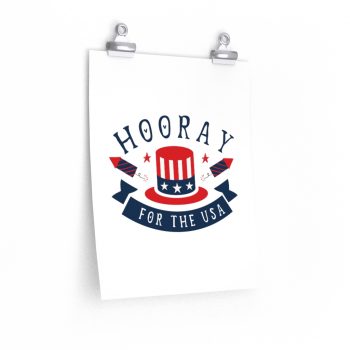 Wall Art Posters Prints - Hooray for the USA 4th of July