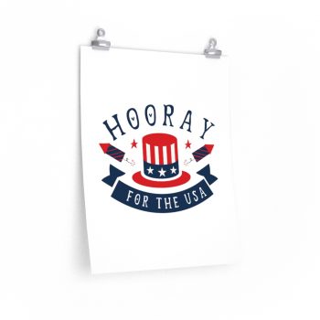 Wall Art Posters Prints - Hooray for the USA 4th of July