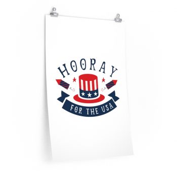 Wall Art Posters Prints - Hooray for the USA 4th of July