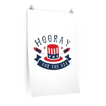 Wall Art Posters Prints - Hooray for the USA 4th of July