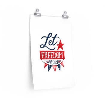 Wall Art Posters Prints - Let Freedom Bling 4th of July