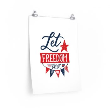 Wall Art Posters Prints - Let Freedom Bling 4th of July