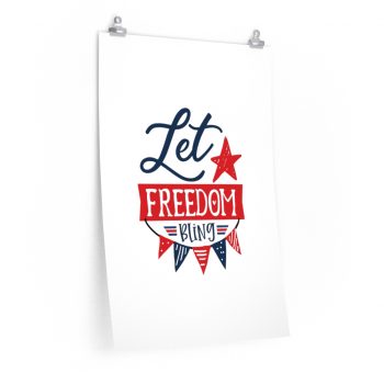 Wall Art Posters Prints - Let Freedom Bling 4th of July