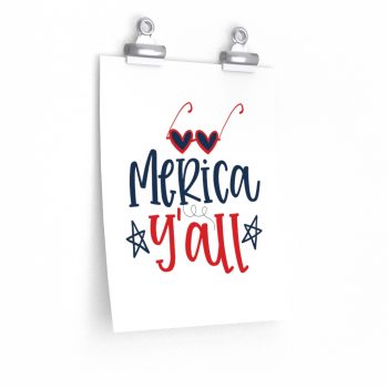 Wall Art Posters Prints - Merica Y'all - America 4th of July Y'all Y all