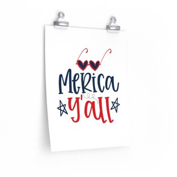 Wall Art Posters Prints - Merica Y'all - America 4th of July Y'all Y all