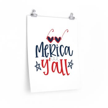 Wall Art Posters Prints - Merica Y'all - America 4th of July Y'all Y all