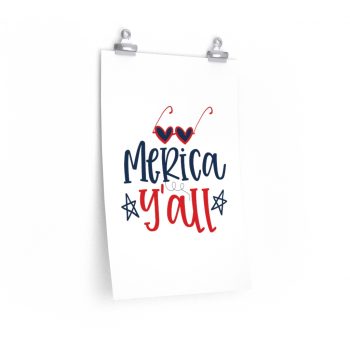 Wall Art Posters Prints - Merica Y'all - America 4th of July Y'all Y all