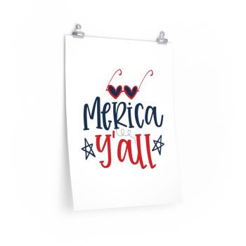 Wall Art Posters Prints - Merica Y'all - America 4th of July Y'all Y all