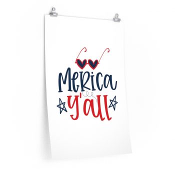 Wall Art Posters Prints - Merica Y'all - America 4th of July Y'all Y all