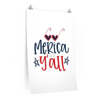 Wall Art Posters Prints - Merica Y'all - America 4th of July Y'all Y all