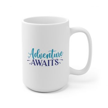 White Coffee Mug - Adventure Awaits