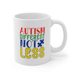 White Coffee Mug - Autism Different Not Less