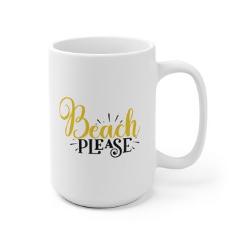 White Coffee Mug - Beach Please