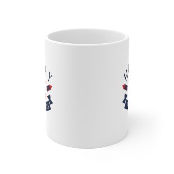 White Coffee Mug - Hooray for the USA 4th of July