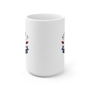 White Coffee Mug - Hooray for the USA 4th of July