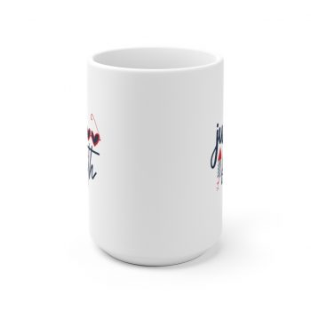 White Coffee Mug - July Fourth Fireworks Sunglasses