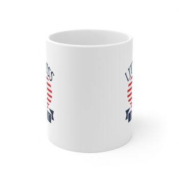 White Coffee Mug - Little Miss Independent 4th of July